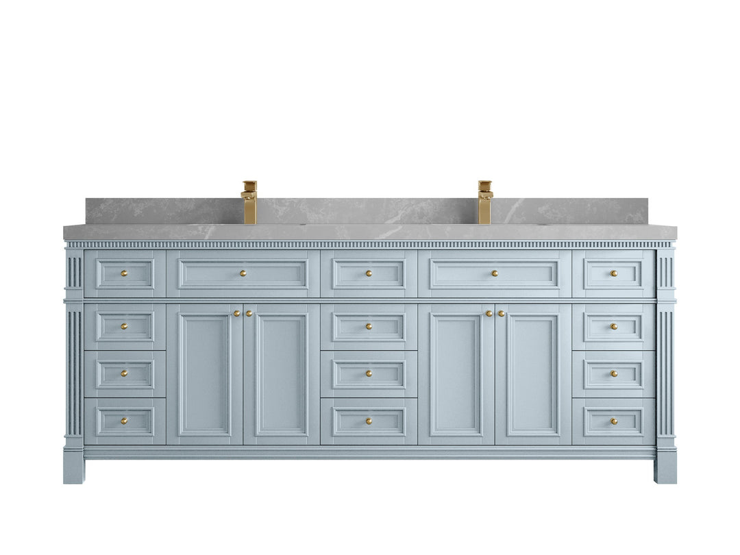 Paris 84 in. W x 22 in. D Double Sink Bathroom Vanity - Willow Bath and Vanity