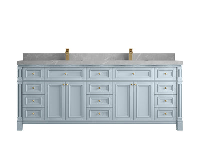 Paris 84 in. W x 22 in. D Double Sink Bathroom Vanity - Willow Bath and Vanity