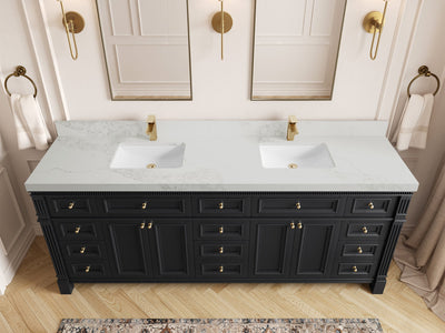 Paris 84 in. W x 22 in. D Double Sink Bathroom Vanity - Willow Bath and Vanity