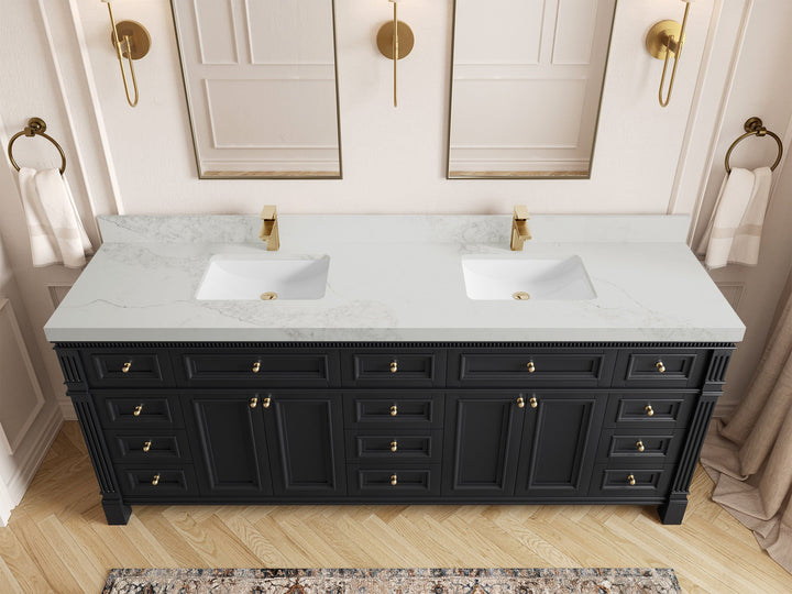 Paris 84 in. W x 22 in. D Double Sink Bathroom Vanity - photo 13