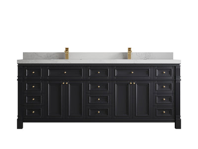 Paris 84 in. W x 22 in. D Double Sink Bathroom Vanity - Willow Bath and Vanity