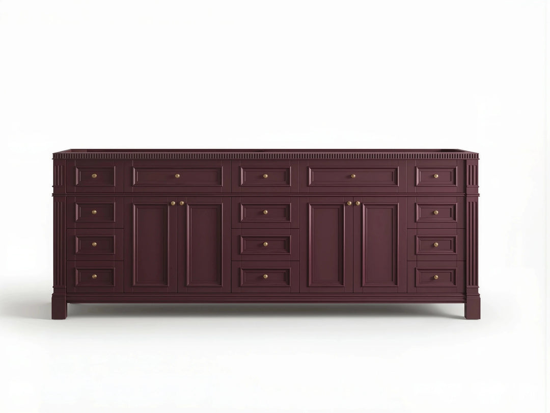 Paris 84 in. W x 22 in. D Double Sink Bathroom Vanity | 
              
                Burgundy
                
                  
             - PRS_BGD_CA_BK_84 - photo №33