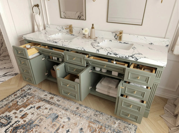 Paris 84 in. W x 22 in. D Double Sink Bathroom Vanity - photo 3