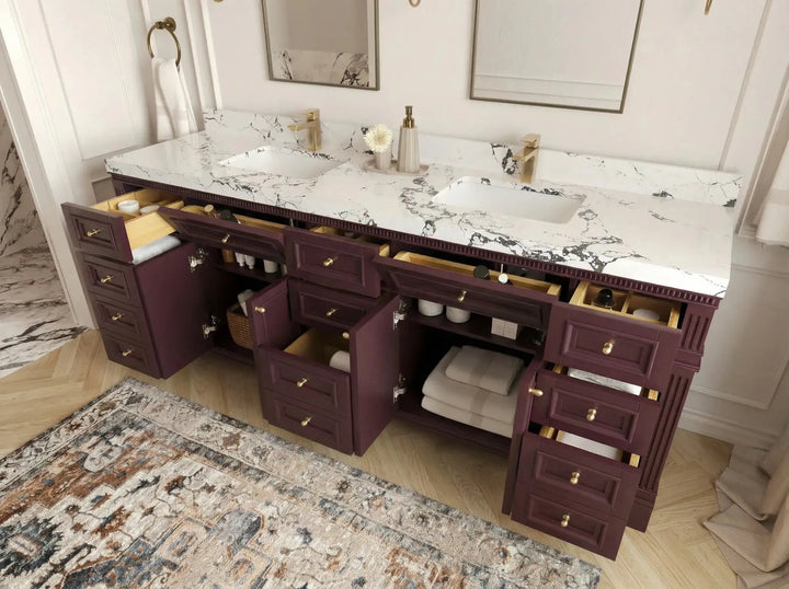 Paris 84 in. W x 22 in. D Double Sink Bathroom Vanity - photo 3