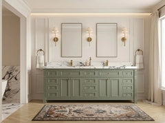 Paris 84 in. W x 22 in. D Double Sink Bathroom Vanity - photo 2