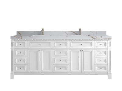 Paris 84 in. W x 22 in. D Double Sink Bathroom Vanity - Willow Bath and Vanity