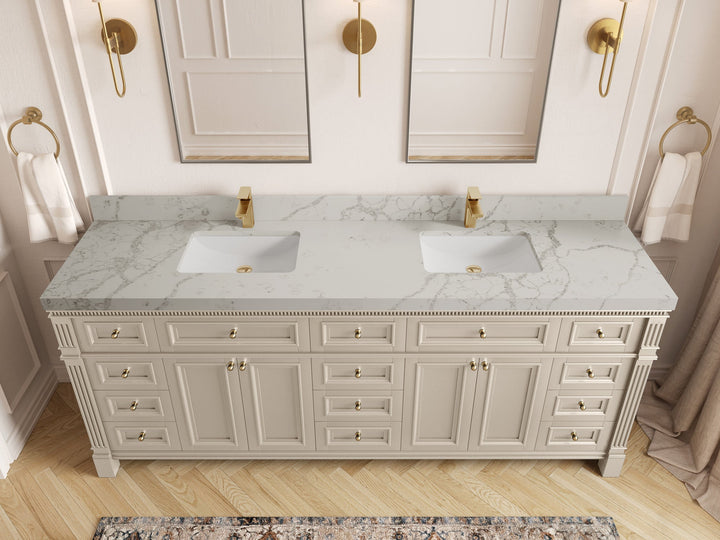 Paris 84 in. W x 22 in. D Double Sink Bathroom Vanity - photo 41