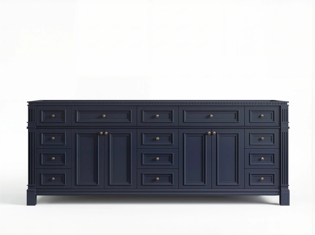 Paris 84 in. W x 22 in. D Double Sink Bathroom Vanity | 
              
                Hale Navy Blue
                
                  
             - PRS_HLN_CA_BK_84 - photo №28