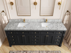 Paris 84 in. W x 22 in. D Double Sink Bathroom Vanity - photo 19