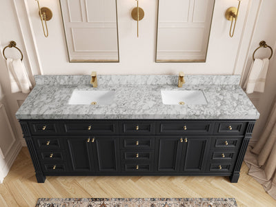 Paris 84 in. W x 22 in. D Double Sink Bathroom Vanity - Willow Bath and Vanity