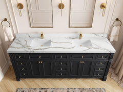 Paris 84 in. W x 22 in. D Double Sink Bathroom Vanity - photo 9