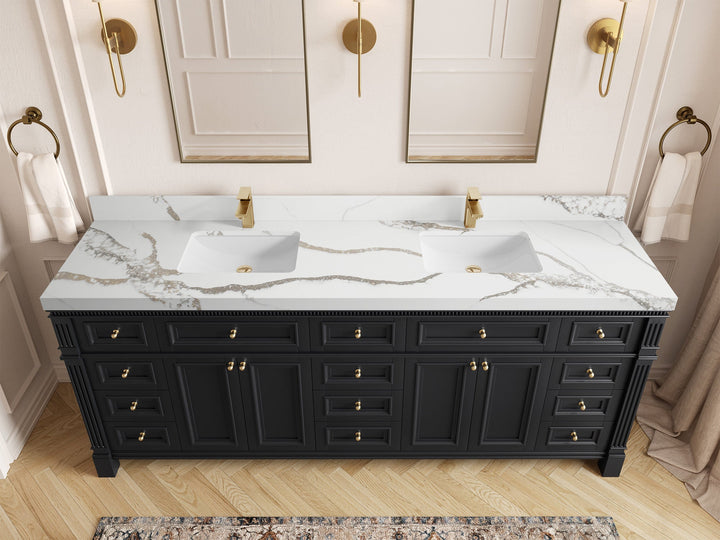 Paris 84 in. W x 22 in. D Double Sink Bathroom Vanity - photo 9