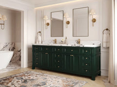 Paris 84 in. W x 22 in. D Double Sink Bathroom Vanity - photo 2