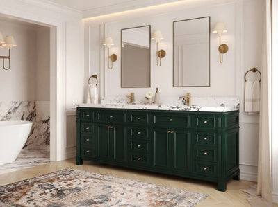 Paris 84 in. W x 22 in. D Double Sink Bathroom Vanity - Willow Bath and Vanity