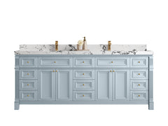 Paris 84 in. W x 22 in. D Double Sink Bathroom Vanity - photo 1