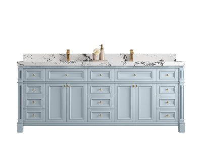 Paris 84 in. W x 22 in. D Double Sink Bathroom Vanity - Willow Bath and Vanity
