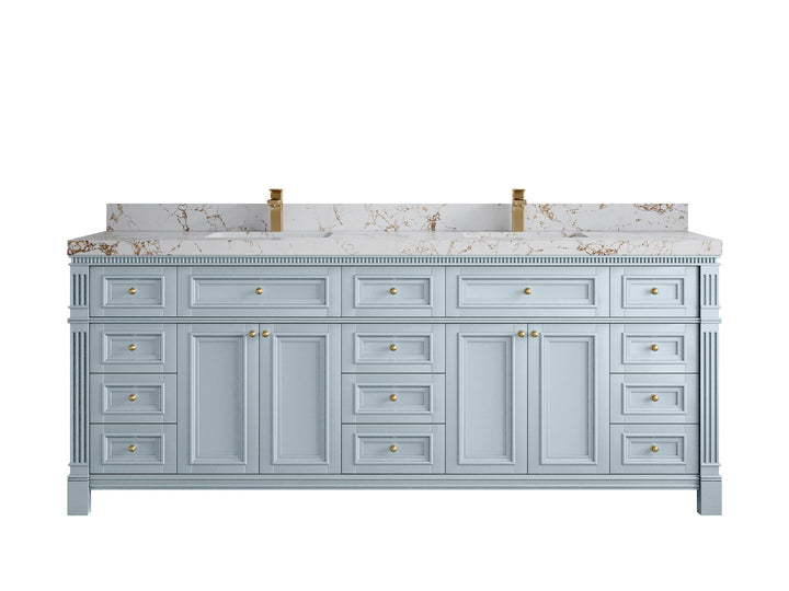 Paris 84 in. W x 22 in. D Double Sink Bathroom Vanity - photo 38
