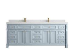 Paris 84 in. W x 22 in. D Double Sink Bathroom Vanity - photo 30