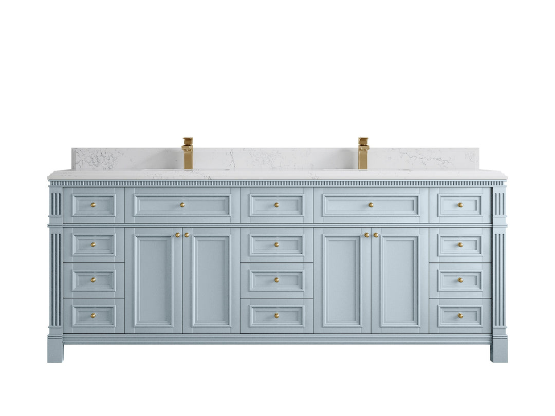 Paris 84 in. W x 22 in. D Double Sink Bathroom Vanity - Willow Bath and Vanity
