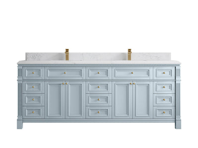 Paris 84 in. W x 22 in. D Double Sink Bathroom Vanity - Willow Bath and Vanity