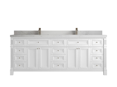 Paris 84 in. W x 22 in. D Double Sink Bathroom Vanity - Willow Bath and Vanity