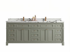 Paris 84 in. W x 22 in. D Double Sink Bathroom Vanity - photo 1
