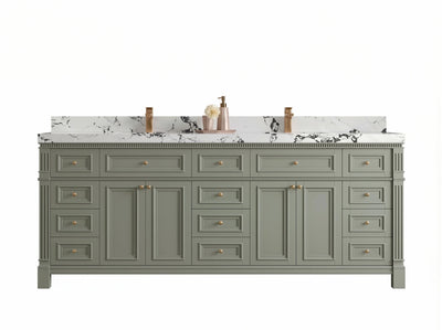Paris 84 in. W x 22 in. D Double Sink Bathroom Vanity - Willow Bath and Vanity