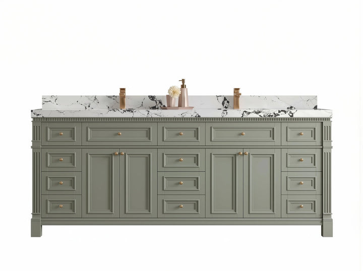Paris 84 in. W x 22 in. D Double Sink Bathroom Vanity - photo 1