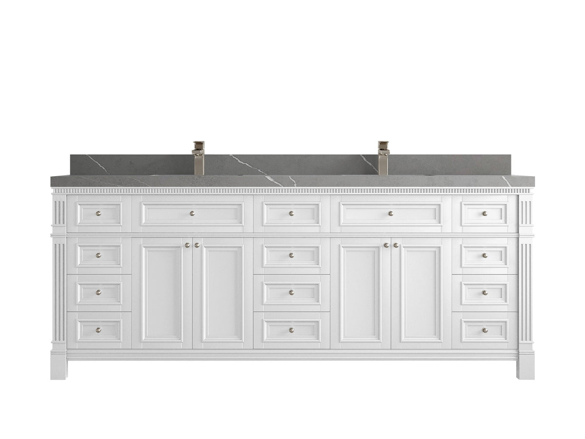 Paris 84 in. W x 22 in. D Double Sink Bathroom Vanity - Willow Bath and Vanity
