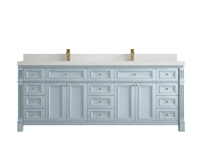 Paris 84 in. W x 22 in. D Double Sink Bathroom Vanity - Willow Bath and Vanity