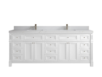Paris 84 in. W x 22 in. D Double Sink Bathroom Vanity - Willow Bath and Vanity