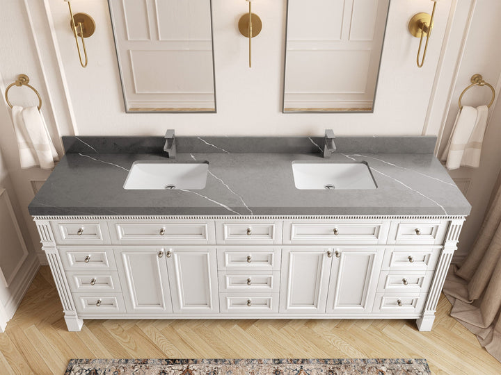 Paris 84 in. W x 22 in. D Double Sink Bathroom Vanity - photo 33