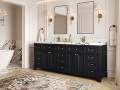 Paris 84 in. W x 22 in. D Double Sink Bathroom Vanity - photo 2