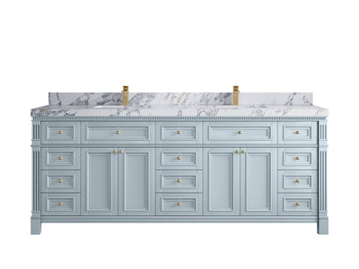 Paris 84 in. W x 22 in. D Double Sink Bathroom Vanity - Willow Bath and Vanity