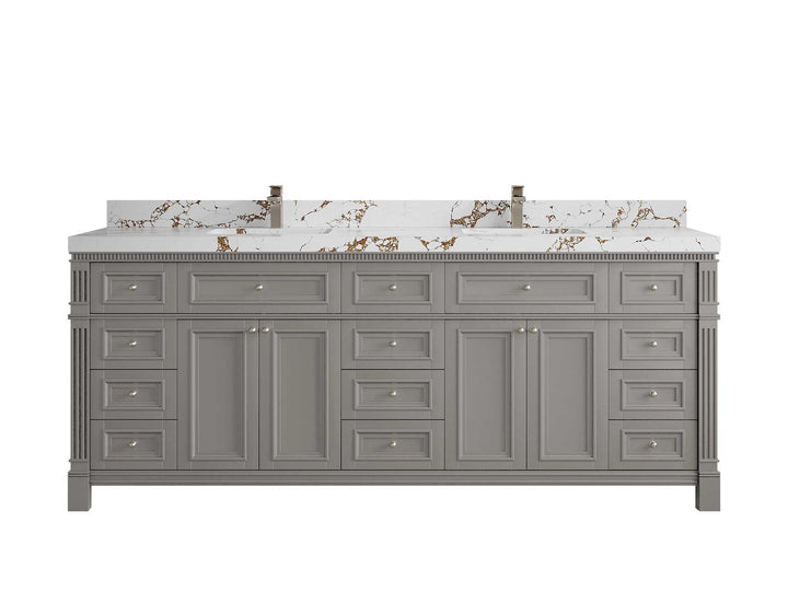 Paris 84 in. W x 22 in. D Double Sink Bathroom Vanity - photo 36