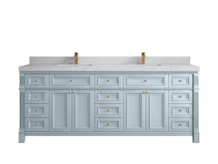 Paris 84 in. W x 22 in. D Double Sink Bathroom Vanity - photo 22