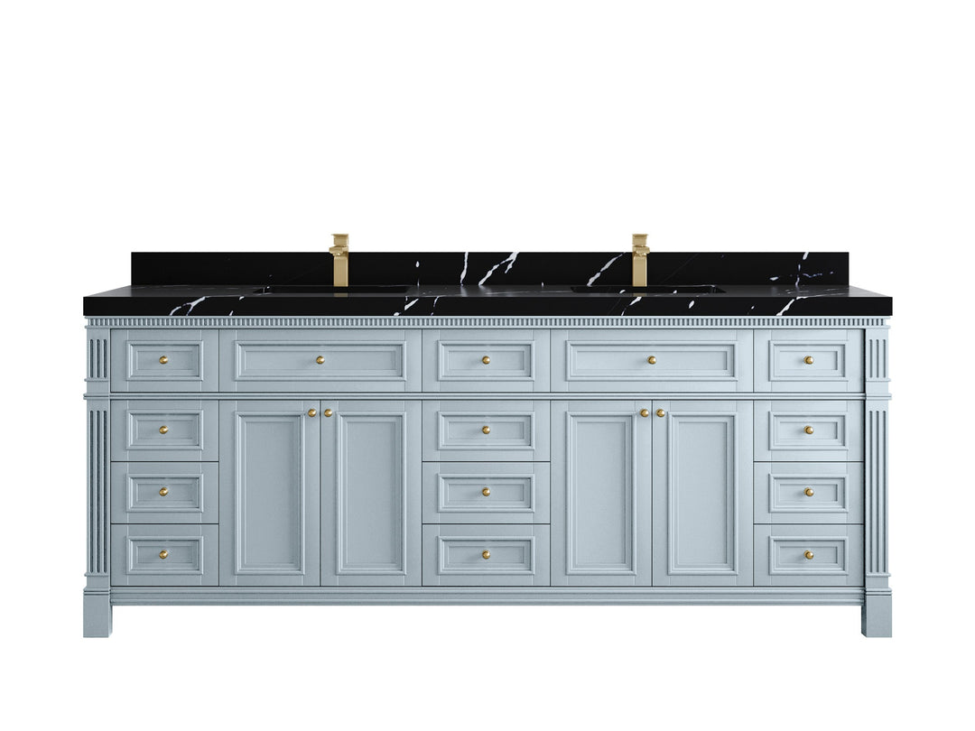 Paris 84 in. W x 22 in. D Double Sink Bathroom Vanity - Willow Bath and Vanity