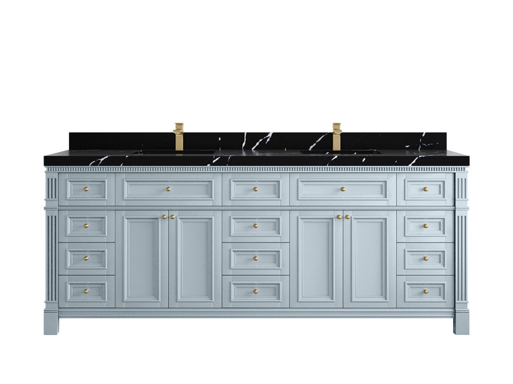 Paris 84 in. W x 22 in. D Double Sink Bathroom Vanity - photo 12