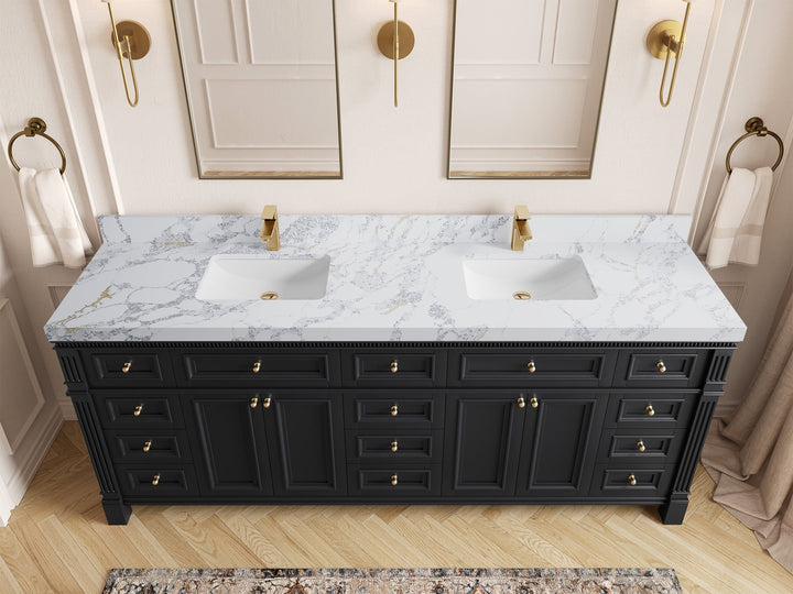 Paris 84 in. W x 22 in. D Double Sink Bathroom Vanity - photo 15