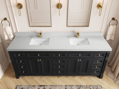 Paris 84 in. W x 22 in. D Double Sink Bathroom Vanity - Willow Bath and Vanity