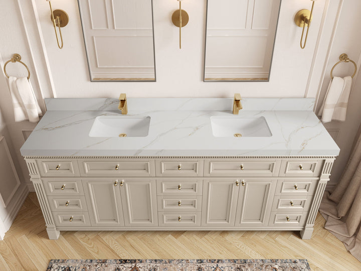 Paris 84 in. W x 22 in. D Double Sink Bathroom Vanity - photo 19