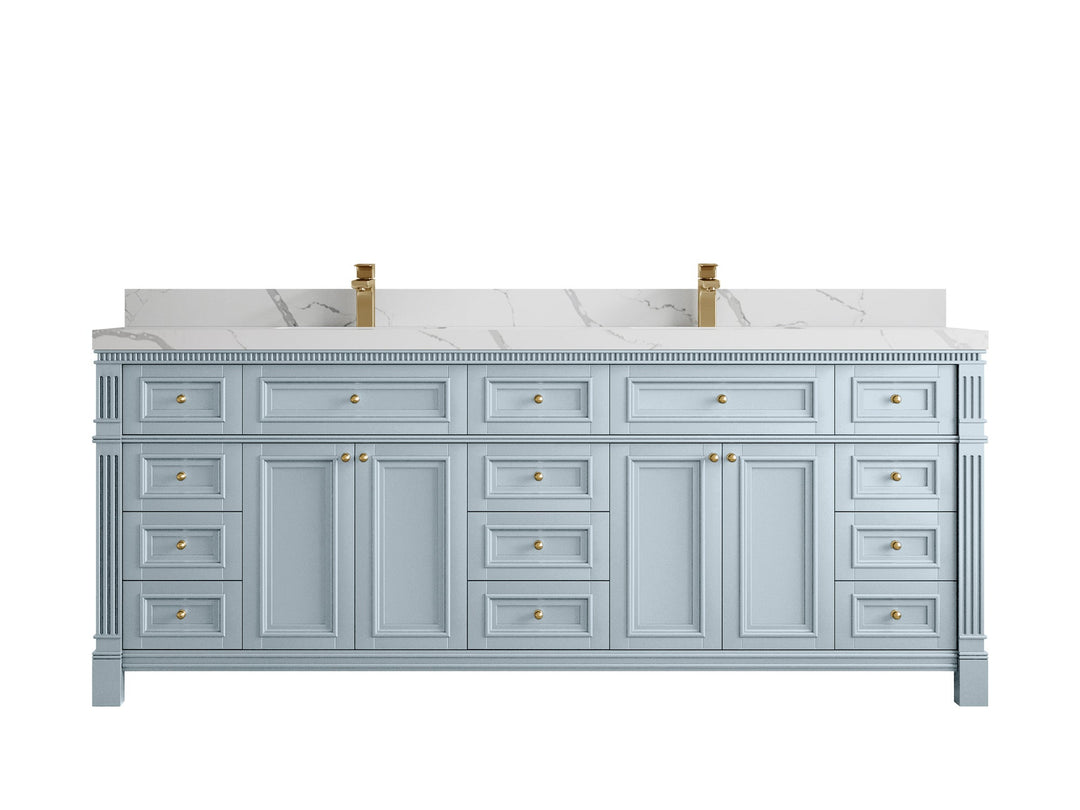 Paris 84 in. W x 22 in. D Double Sink Bathroom Vanity - Willow Bath and Vanity