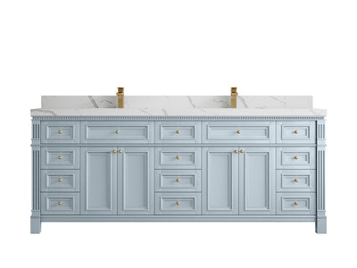Paris 84 in. W x 22 in. D Double Sink Bathroom Vanity - Willow Bath and Vanity