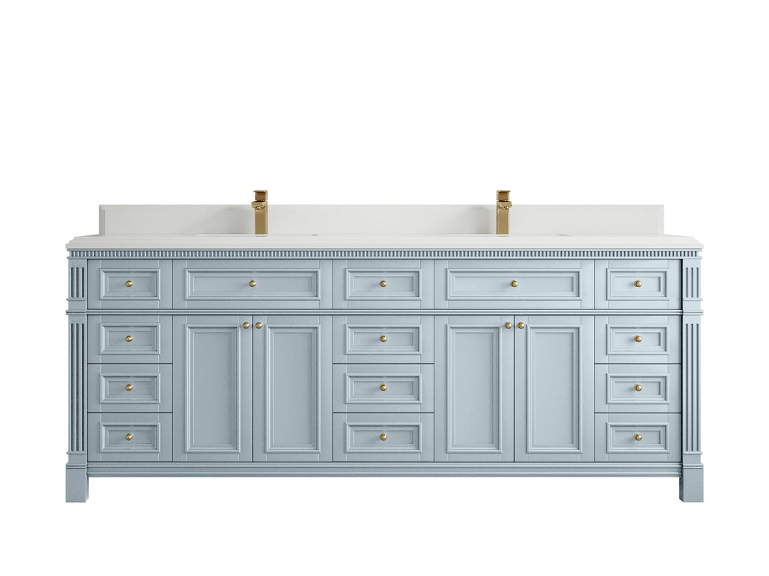 Paris 84 in. W x 22 in. D Double Sink Bathroom Vanity - Willow Bath and Vanity
