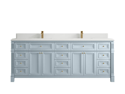 Paris 84 in. W x 22 in. D Double Sink Bathroom Vanity - Willow Bath and Vanity