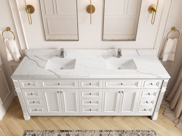 Paris 84 in. W x 22 in. D Double Sink Bathroom Vanity - photo 23
