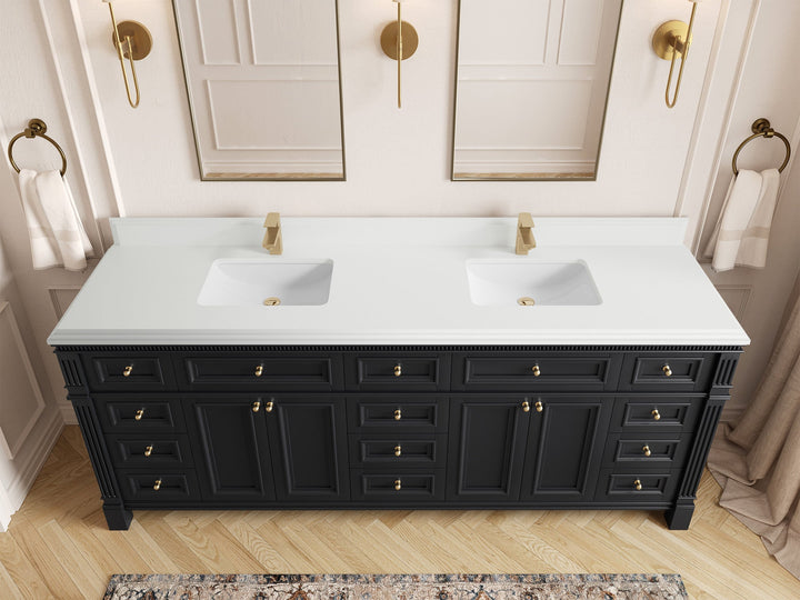 Paris 84 in. W x 22 in. D Double Sink Bathroom Vanity - photo 27