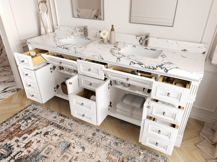 Paris 84 in. W x 22 in. D Double Sink Bathroom Vanity - photo 3