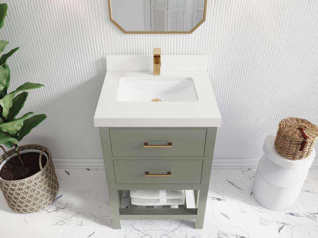 Parker 24 in. W x 22 in. D Single Sink Bathroom Vanity - Willow Bath and Vanity