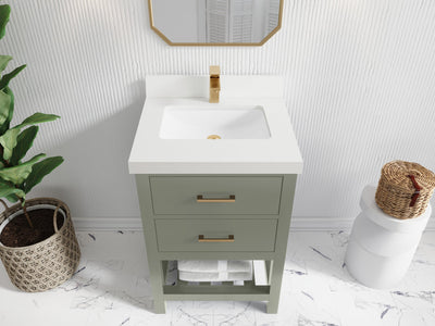 Parker 24 in. W x 22 in. D Single Sink Bathroom Vanity - Willow Bath and Vanity